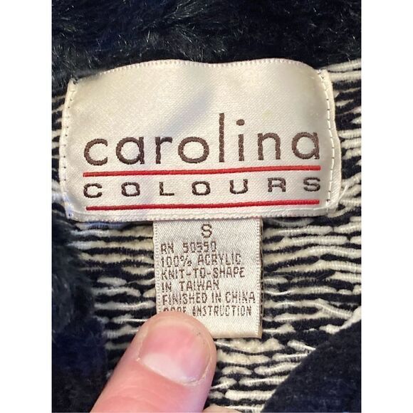 Jacket January Carolina colours Beautiful black and white print with velvety col - Picture 4 of 4